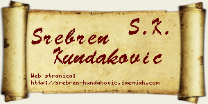 Srebren Kundaković vizit kartica